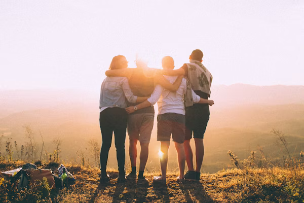 Happy family outdoors